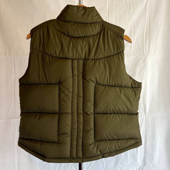 Arizona Two Tone Puffer Vest Green and Pink Size Youth XL - Picture 2 of 10